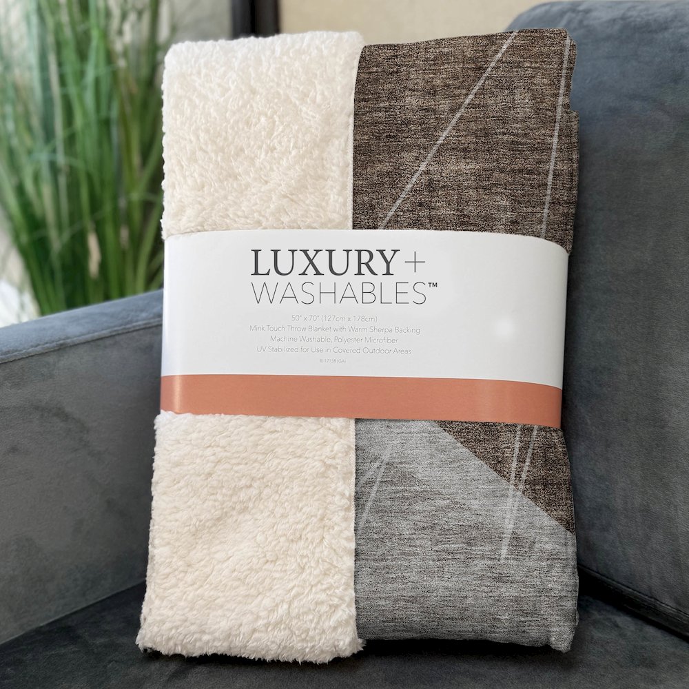 Premium Machine Washable ASB706 Gray 50" x 70" Sherpa Throw Blanket. Picture 3