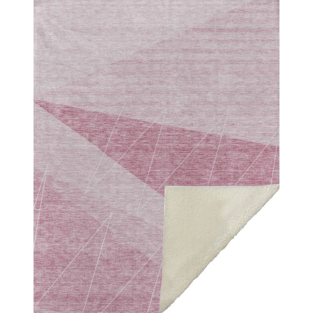 Premium Machine Washable ASB706 Pink 50" x 70" Sherpa Throw Blanket. Picture 1