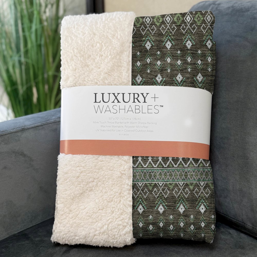 Premium Machine Washable ASB708 Brown 50" x 70" Sherpa Throw Blanket. Picture 3