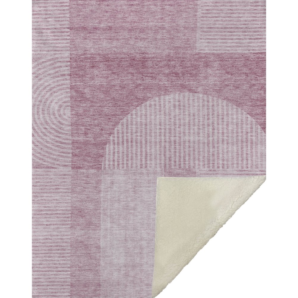 Premium Machine Washable ASB711 Blush 50" x 70" Sherpa Throw Blanket. Picture 1