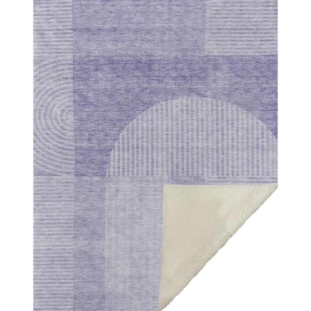 Premium Machine Washable ASB711 Lavender 50" x 70" Sherpa Throw Blanket. Picture 1