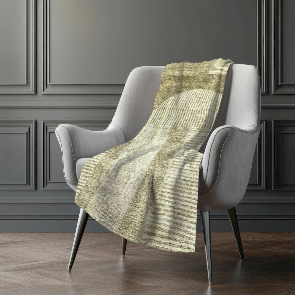 Premium Machine Washable ASB711 Taupe 50" x 70" Sherpa Throw Blanket. Picture 5
