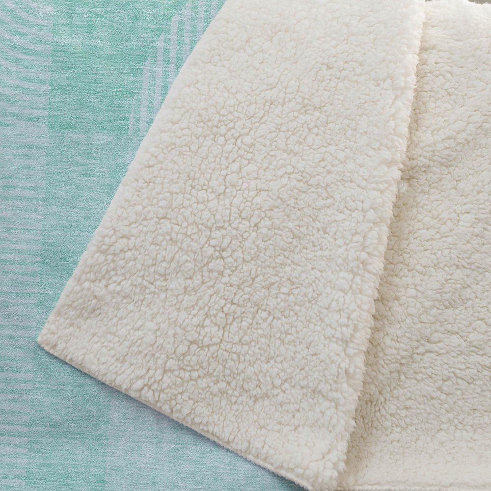 Premium Machine Washable ASB711 Teal 50" x 70" Sherpa Throw Blanket. Picture 2