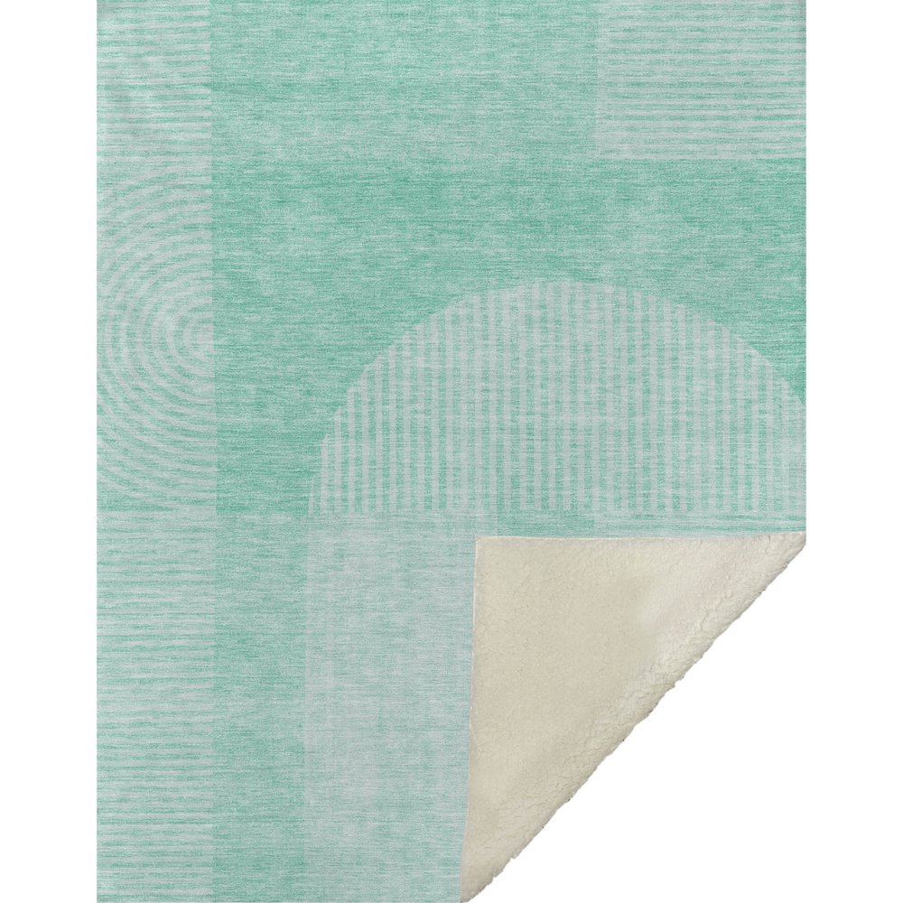 Premium Machine Washable ASB711 Teal 50" x 70" Sherpa Throw Blanket. Picture 1