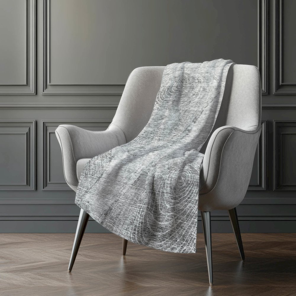 Premium Machine Washable ASB713 Gray 50" x 70" Sherpa Throw Blanket. Picture 5