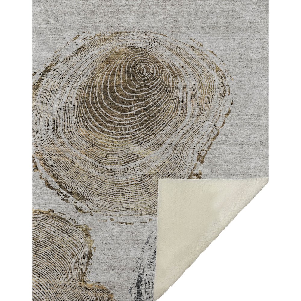 Premium Machine Washable ASB713 Taupe 50" x 70" Sherpa Throw Blanket. Picture 1