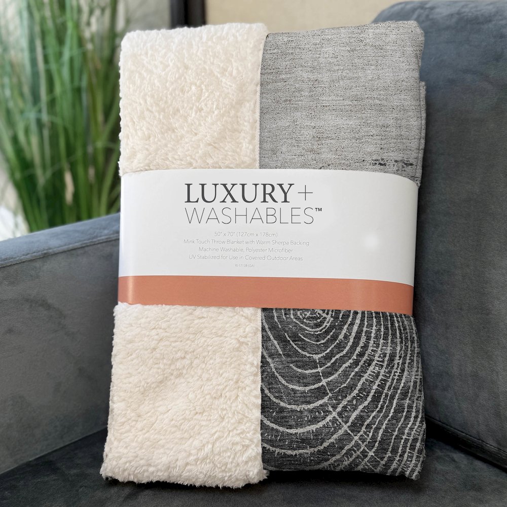 Premium Machine Washable ASB713 Taupe 50" x 70" Sherpa Throw Blanket. Picture 3