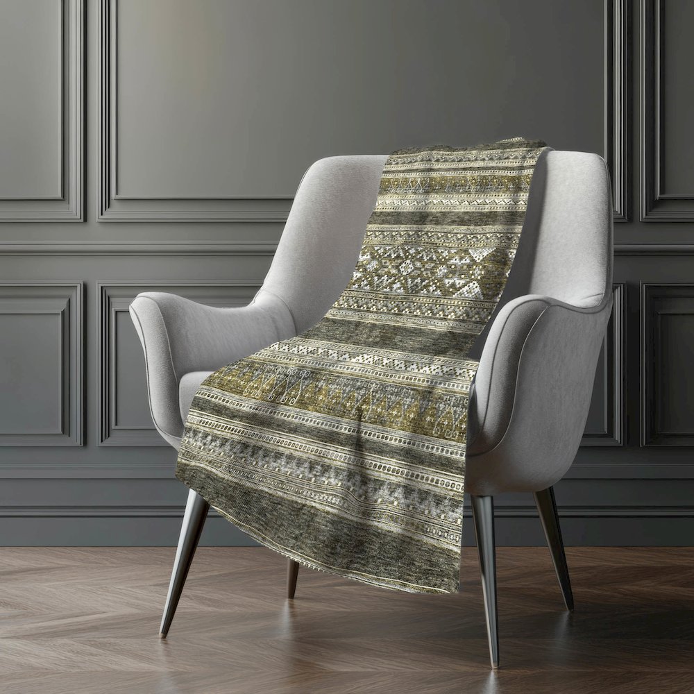 Premium Machine Washable ASB714 Taupe 50" x 70" Sherpa Throw Blanket. Picture 5