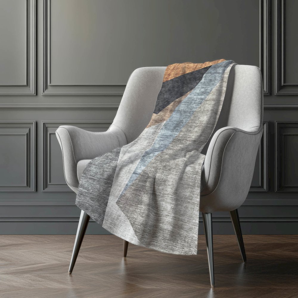 Premium Machine Washable ASB715 Taupe 50" x 70" Sherpa Throw Blanket. Picture 5