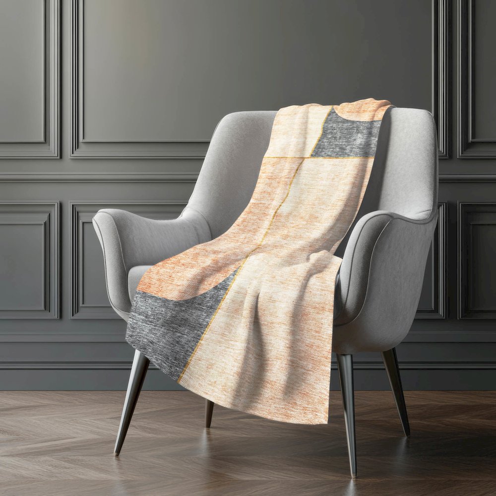 Premium Machine Washable ASB717 Coral 50" x 70" Sherpa Throw Blanket. Picture 5