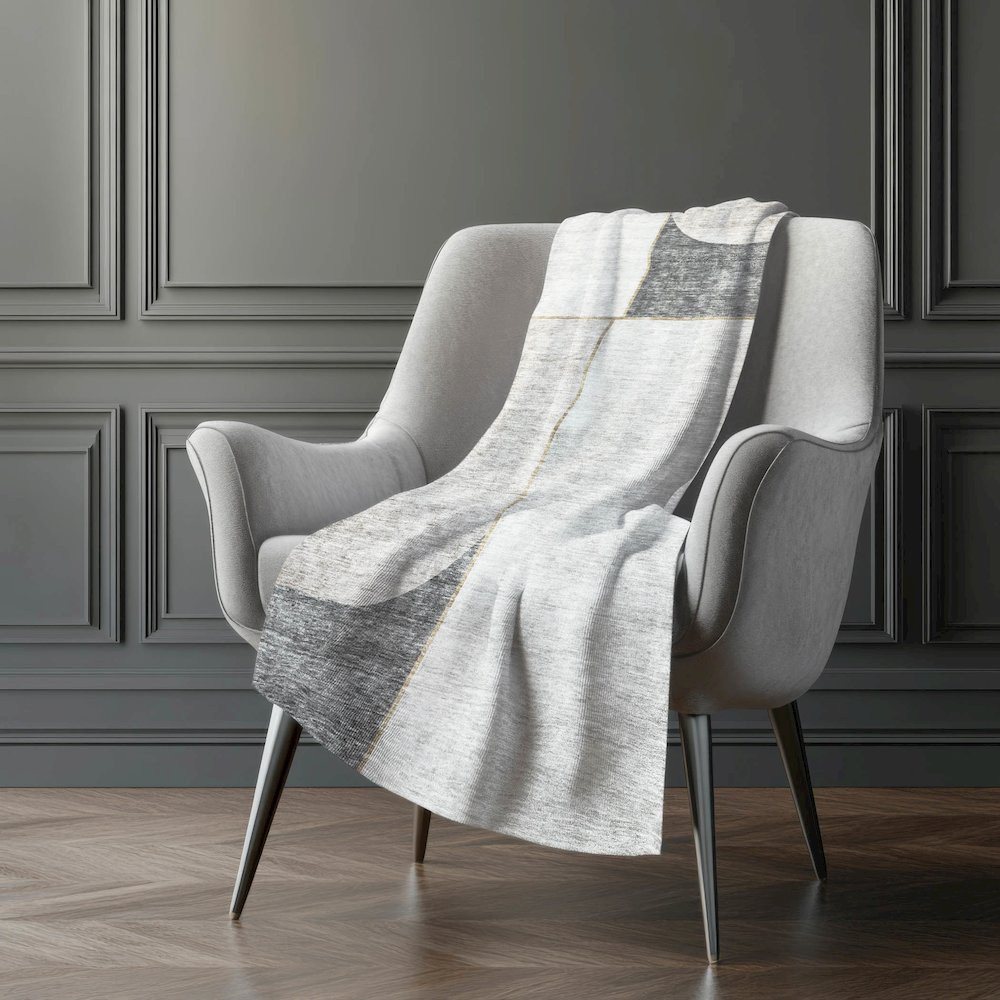 Premium Machine Washable ASB717 Taupe 50" x 70" Sherpa Throw Blanket. Picture 5