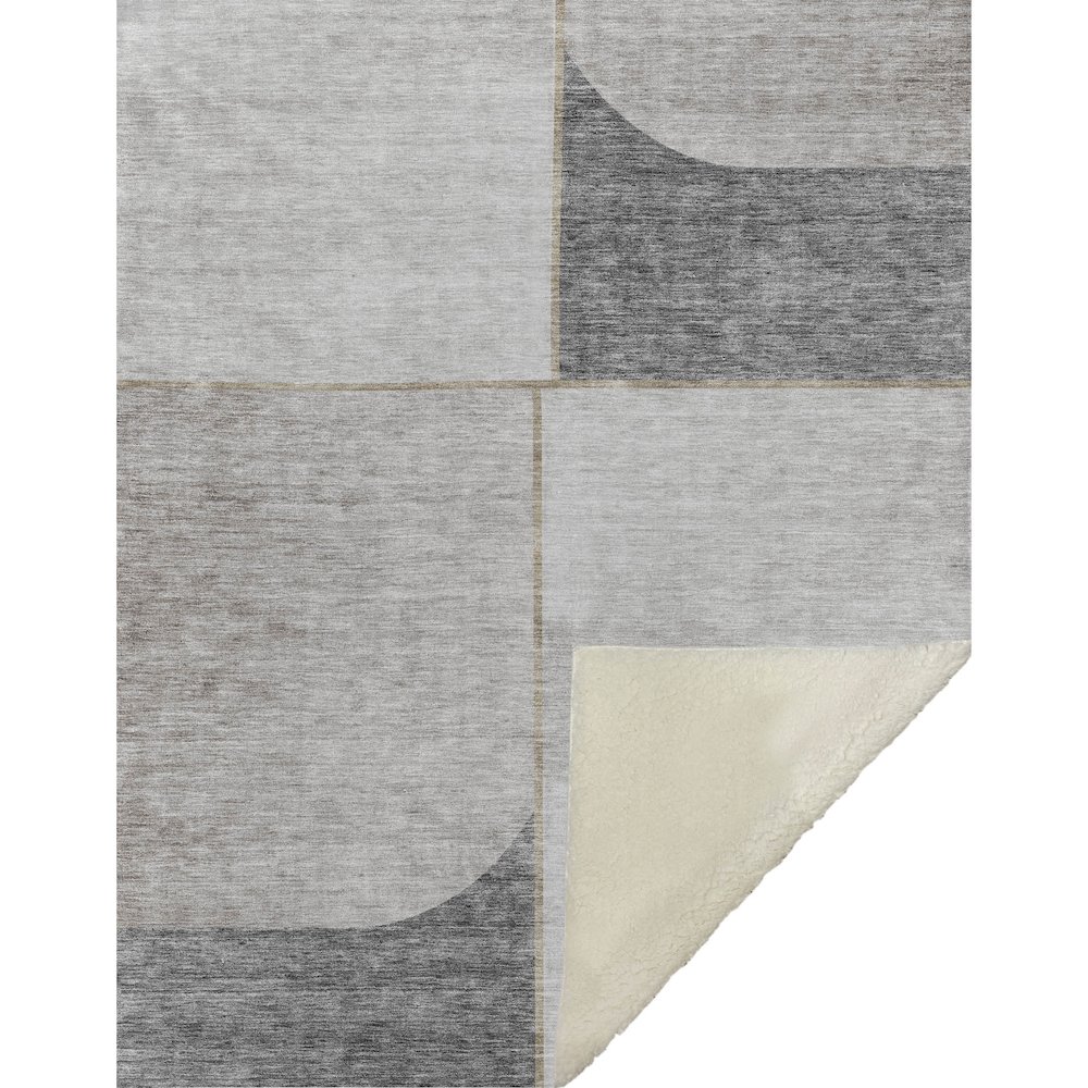 Premium Machine Washable ASB717 Taupe 50" x 70" Sherpa Throw Blanket. Picture 1