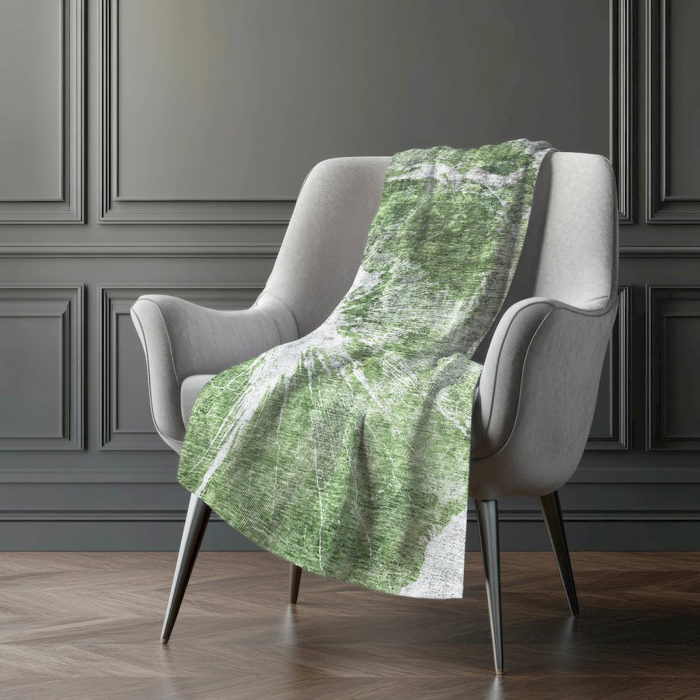 Premium Machine Washable ASB719 Aloe 50" x 70" Sherpa Throw Blanket. Picture 5