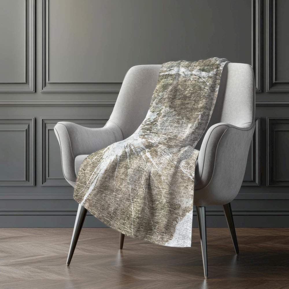 Premium Machine Washable ASB719 Taupe 50" x 70" Sherpa Throw Blanket. Picture 5