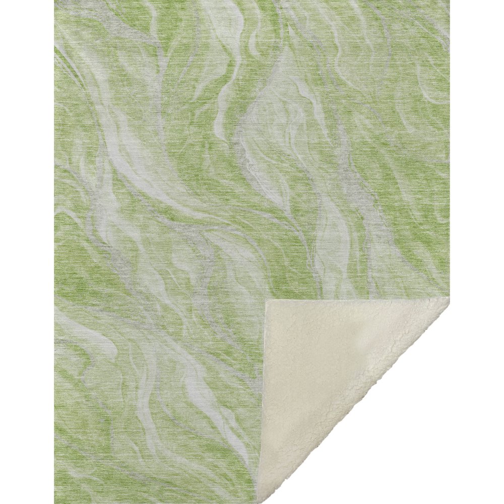 Premium Machine Washable ASB720 Aloe 50" x 70" Sherpa Throw Blanket. Picture 1