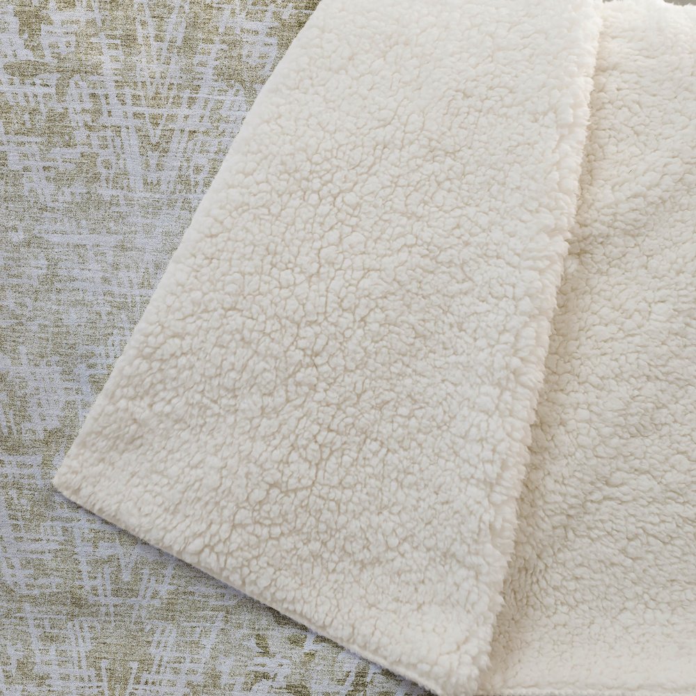 Premium Machine Washable ASB721 Taupe 50" x 70" Sherpa Throw Blanket. Picture 2
