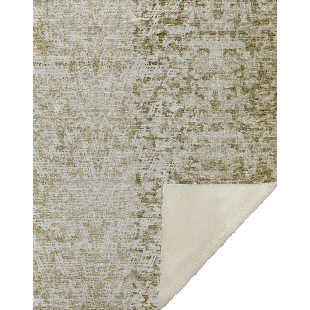 Premium Machine Washable ASB721 Taupe 50" x 70" Sherpa Throw Blanket. Picture 1