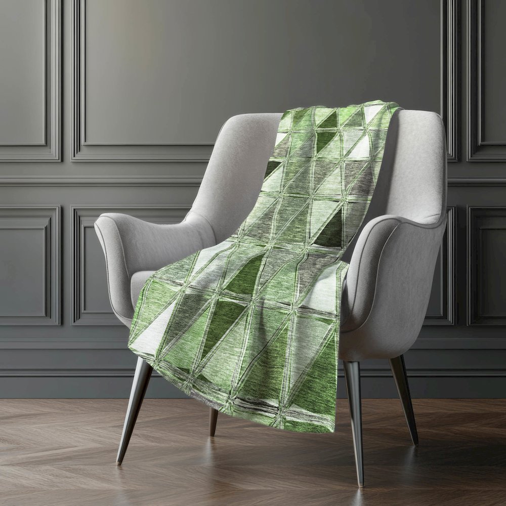 Premium Machine Washable ASB722 Aloe 50" x 70" Sherpa Throw Blanket. Picture 5