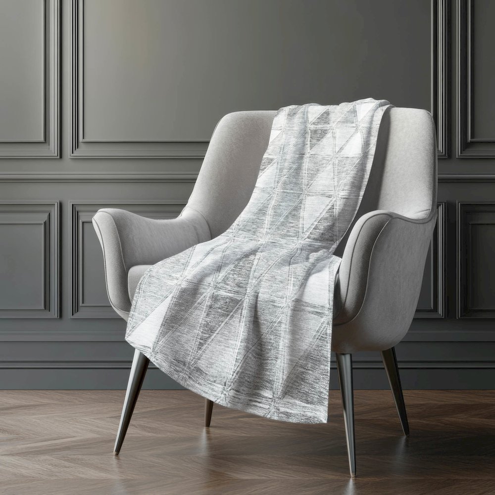 Premium Machine Washable ASB722 Gray 50" x 70" Sherpa Throw Blanket. Picture 5