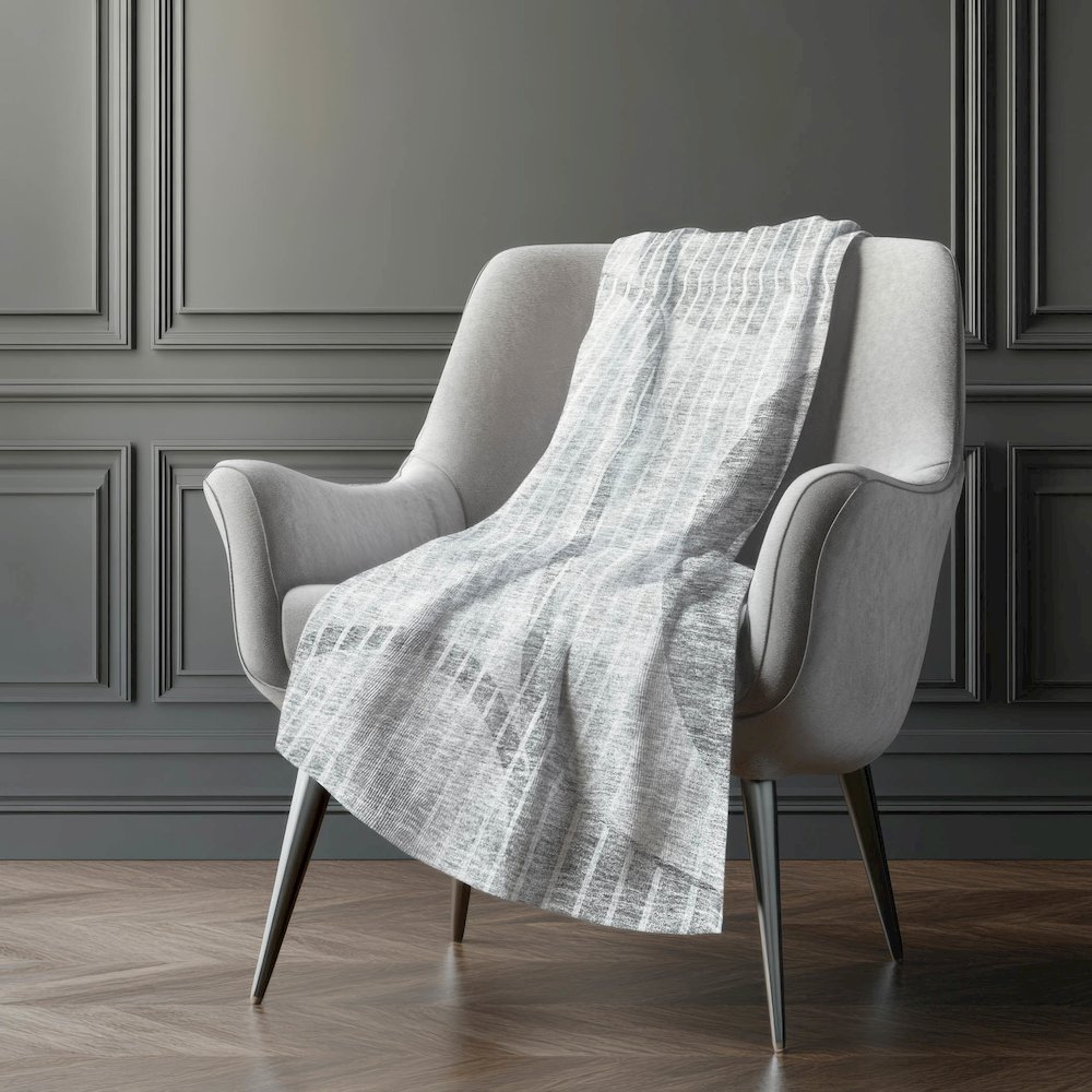 Premium Machine Washable ASB723 Gray 50" x 70" Sherpa Throw Blanket. Picture 5