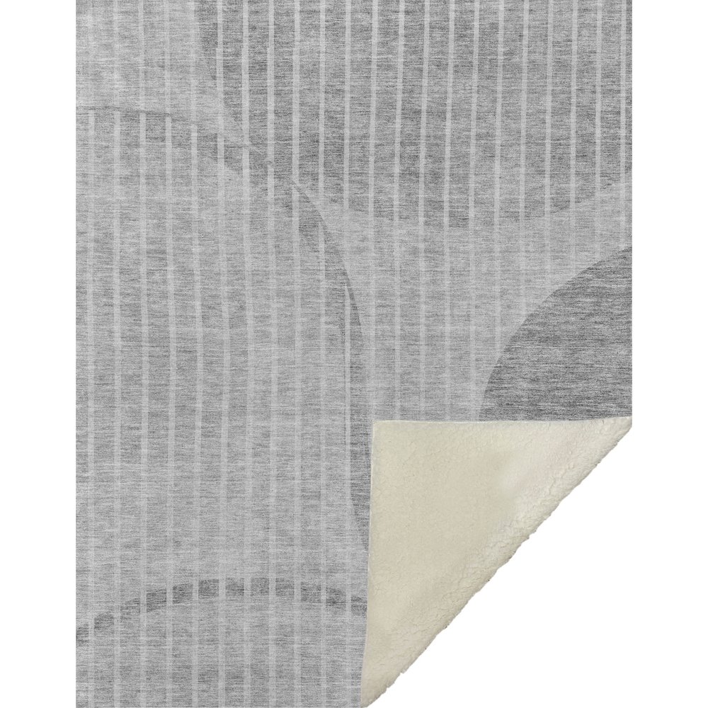 Premium Machine Washable ASB723 Gray 50" x 70" Sherpa Throw Blanket. Picture 1