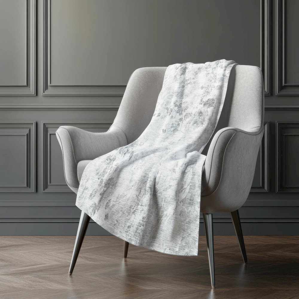 Premium Machine Washable ASB724 Gray 50" x 70" Sherpa Throw Blanket. Picture 5