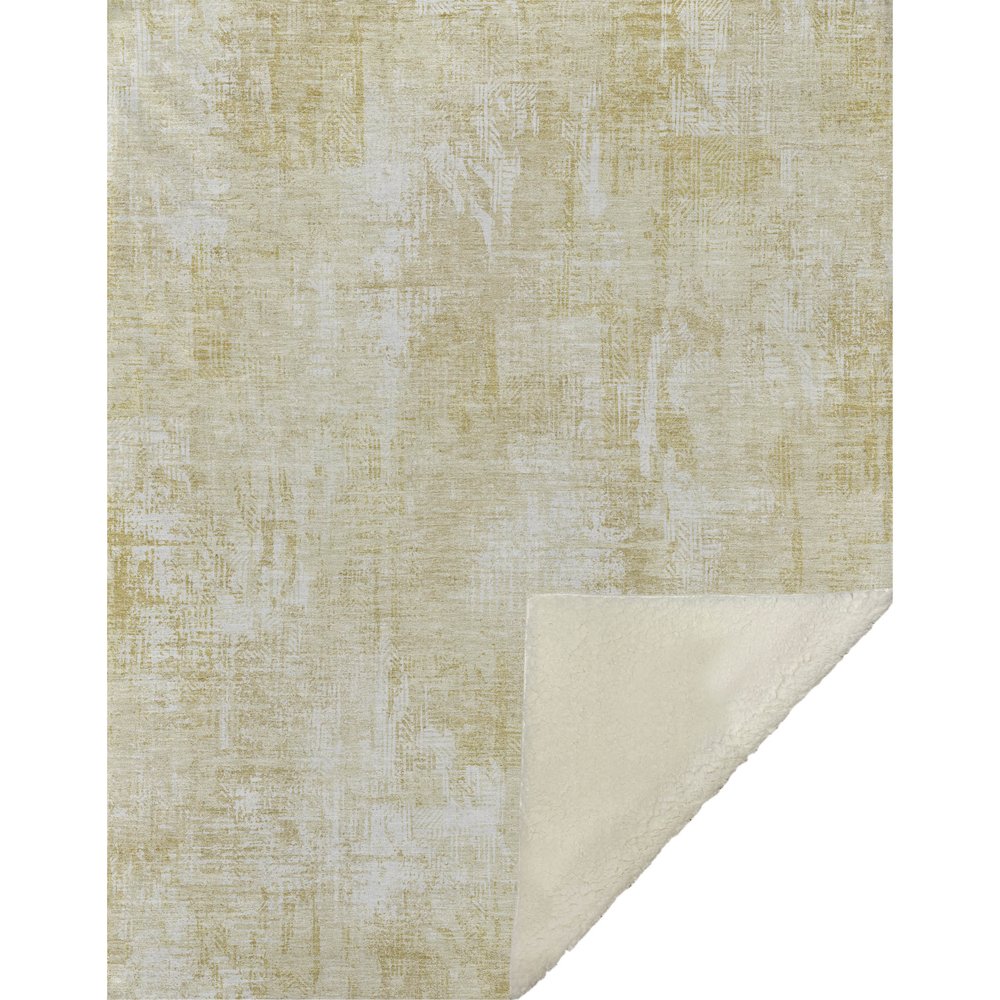 Premium Machine Washable ASB725 Beige 50" x 70" Sherpa Throw Blanket. Picture 1