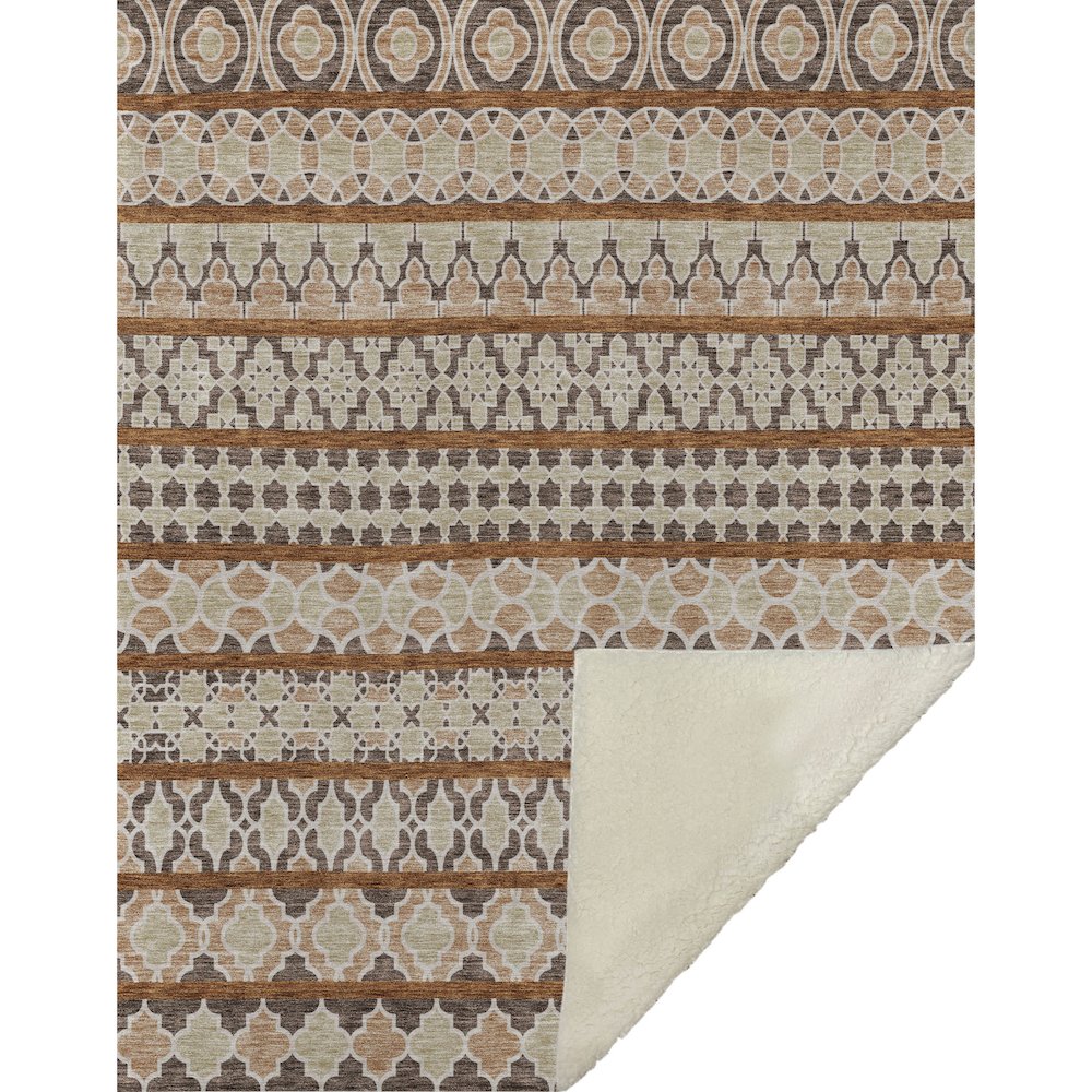 Premium Machine Washable ASB726 Chocolate 50" x 70" Sherpa Throw Blanket. Picture 1