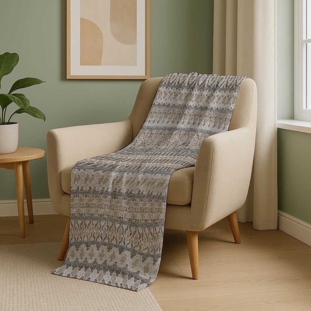 Premium Machine Washable ASB726 Taupe 50" x 70" Sherpa Throw Blanket. Picture 5