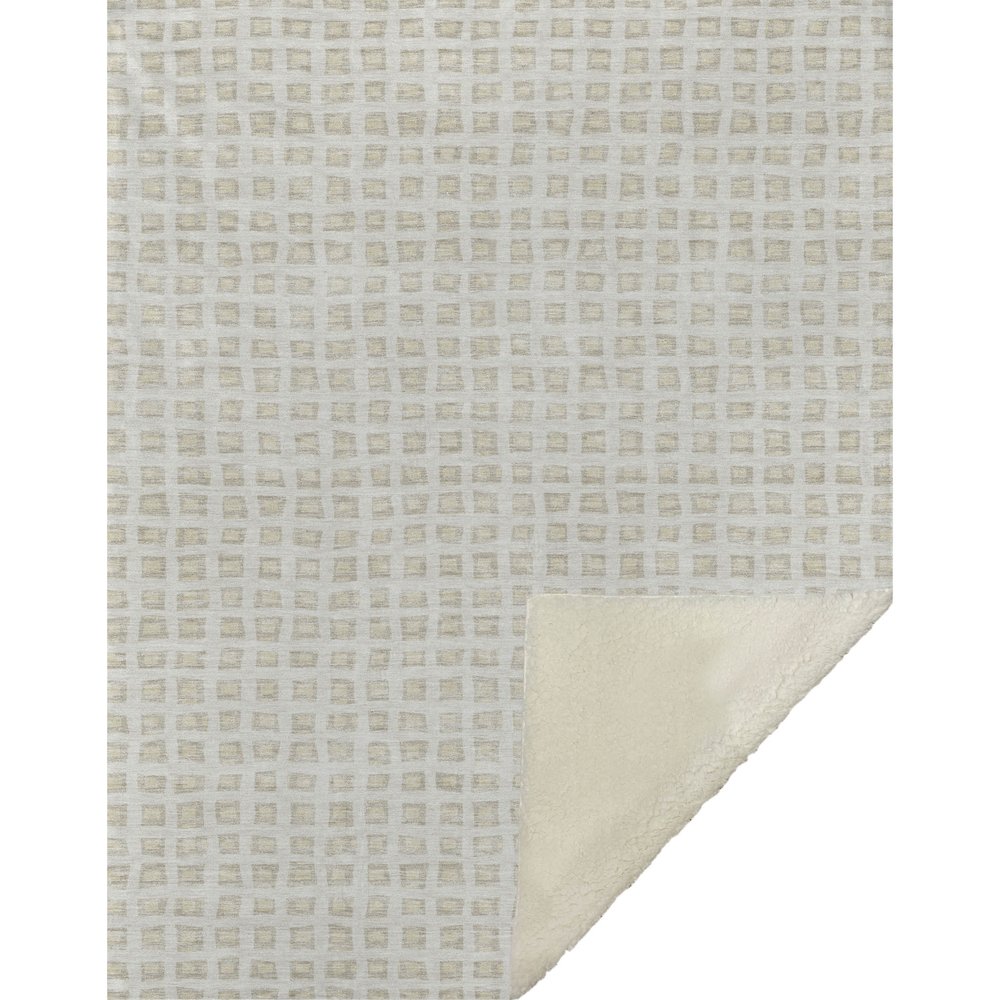 Premium Machine Washable ASB727 Ivory 50" x 70" Sherpa Throw Blanket. Picture 1
