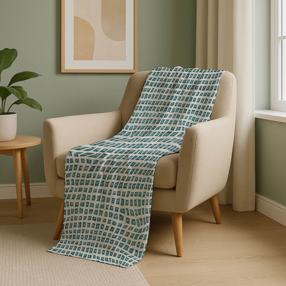 Premium Machine Washable ASB727 Teal 50" x 70" Sherpa Throw Blanket. Picture 5