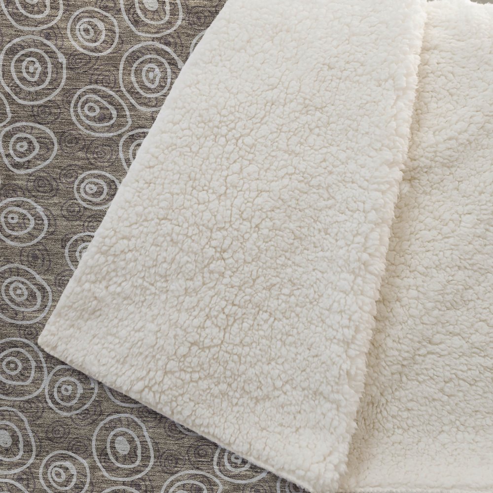 Premium Machine Washable ASB728 Brown 50" x 70" Sherpa Throw Blanket. Picture 2