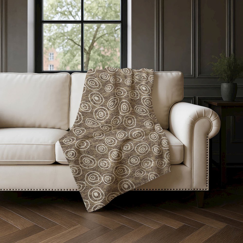 Premium Machine Washable ASB728 Brown 50" x 70" Sherpa Throw Blanket. Picture 4