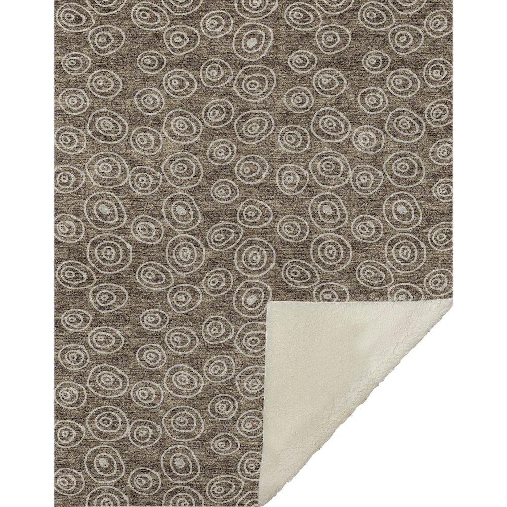 Premium Machine Washable ASB728 Brown 50" x 70" Sherpa Throw Blanket. Picture 1