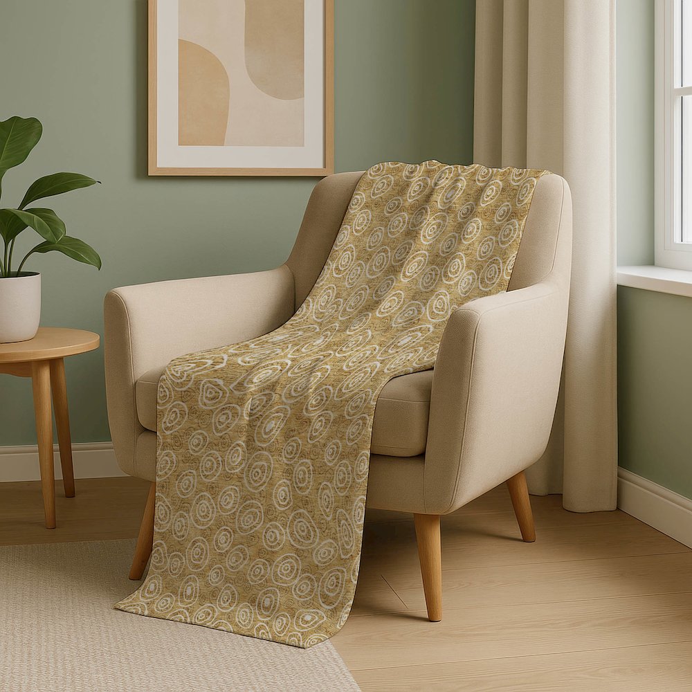 Premium Machine Washable ASB728 Gold 50" x 70" Sherpa Throw Blanket. Picture 5