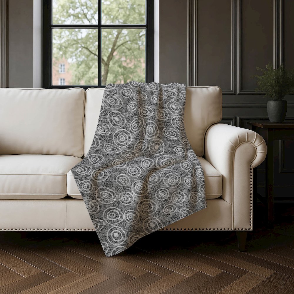 Premium Machine Washable ASB728 Gray 50" x 70" Sherpa Throw Blanket. Picture 4