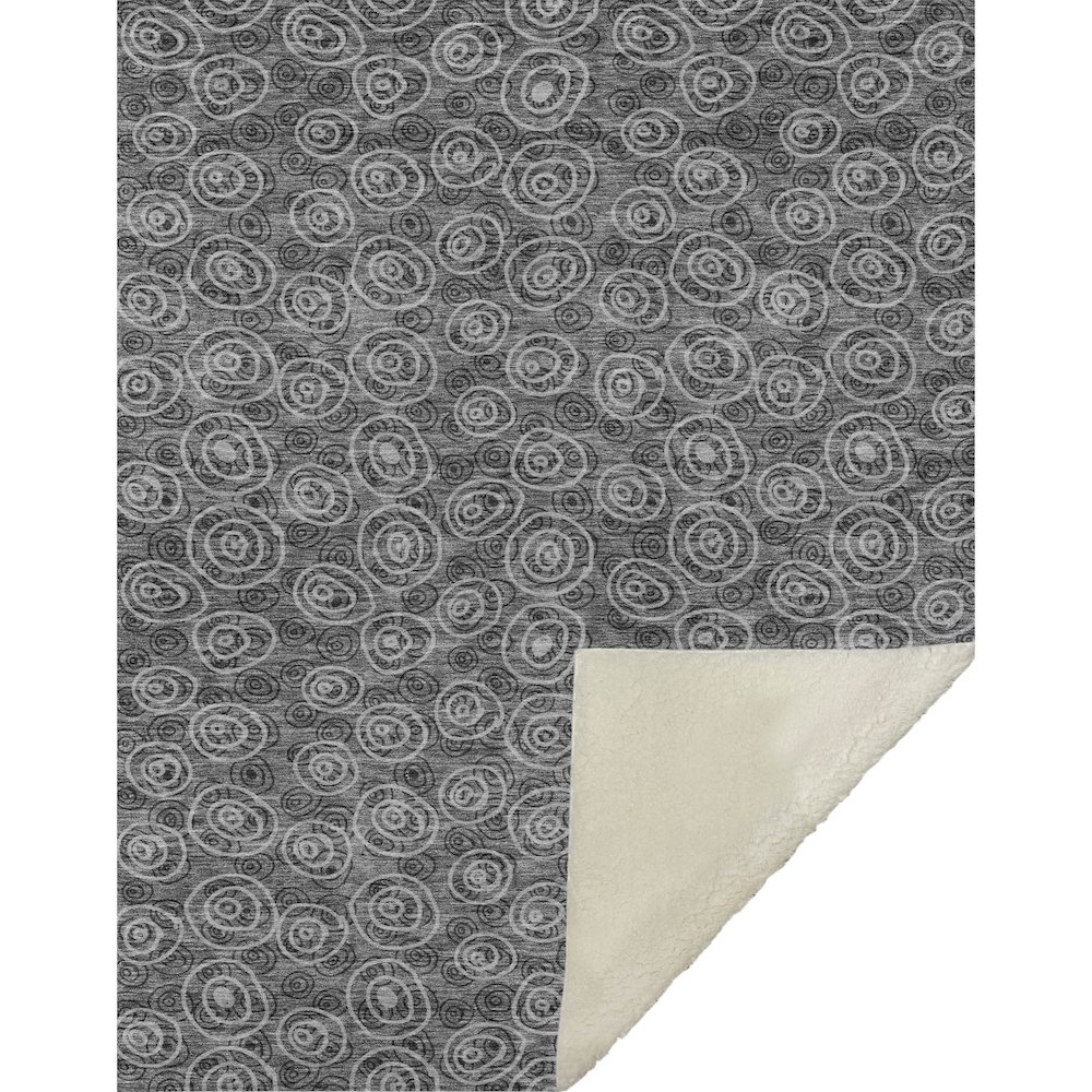 Premium Machine Washable ASB728 Gray 50" x 70" Sherpa Throw Blanket. Picture 1