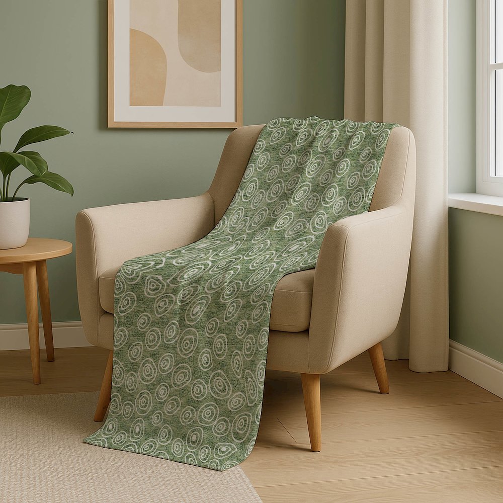 Premium Machine Washable ASB728 Green 50" x 70" Sherpa Throw Blanket. Picture 5
