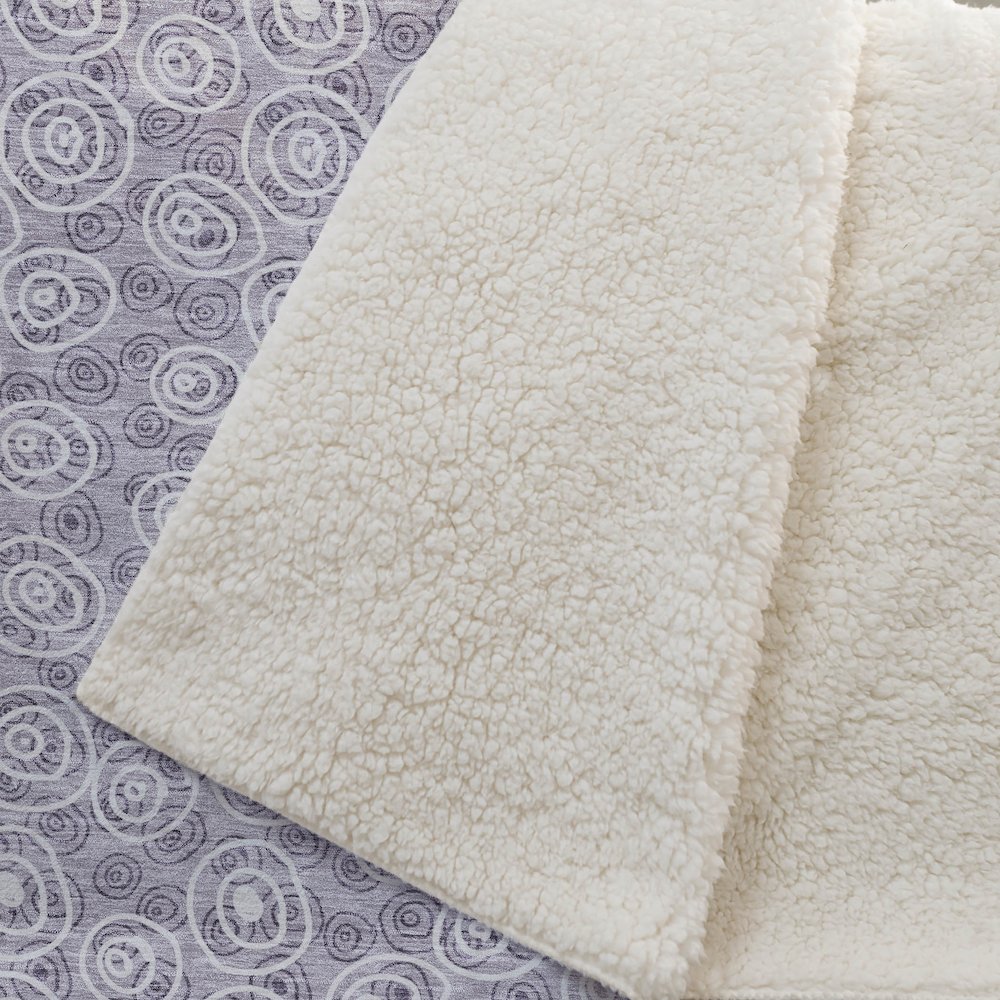 Premium Machine Washable ASB728 Lavender 50" x 70" Sherpa Throw Blanket. Picture 2