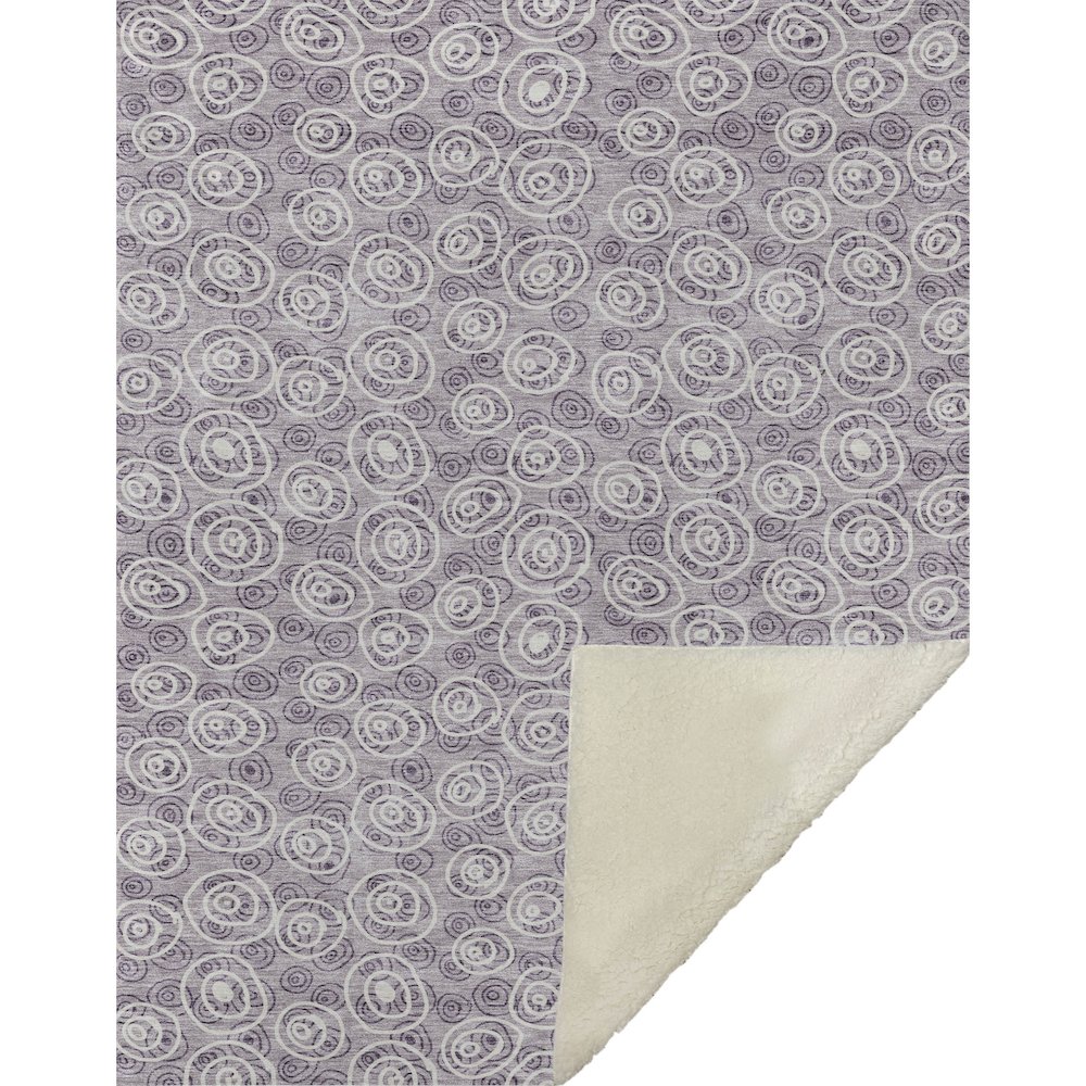 Premium Machine Washable ASB728 Lavender 50" x 70" Sherpa Throw Blanket. Picture 1
