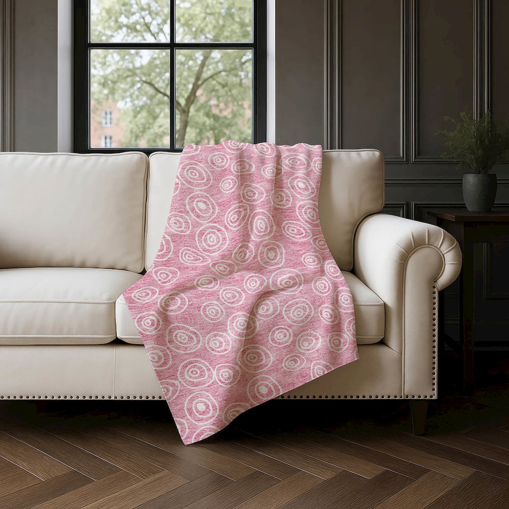 Premium Machine Washable ASB728 Pink 50" x 70" Sherpa Throw Blanket. Picture 4