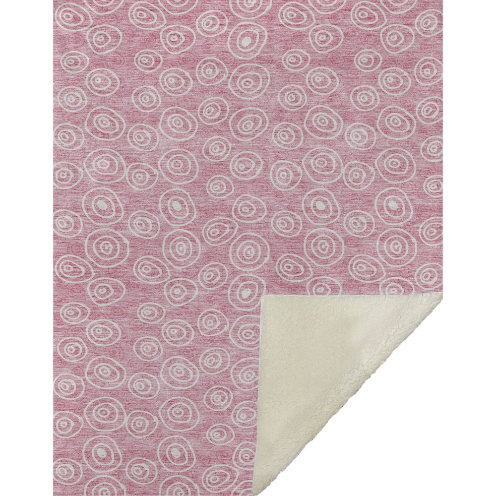 Premium Machine Washable ASB728 Pink 50" x 70" Sherpa Throw Blanket. Picture 1