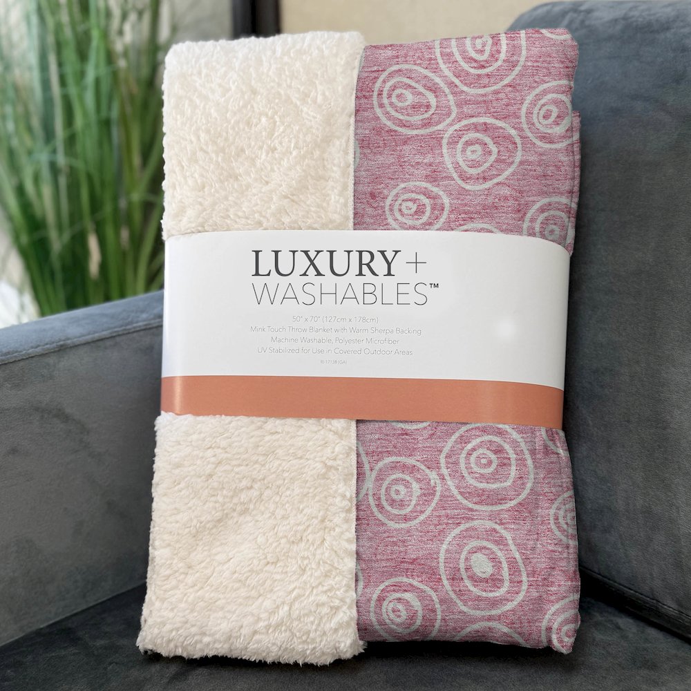 Premium Machine Washable ASB728 Pink 50" x 70" Sherpa Throw Blanket. Picture 3