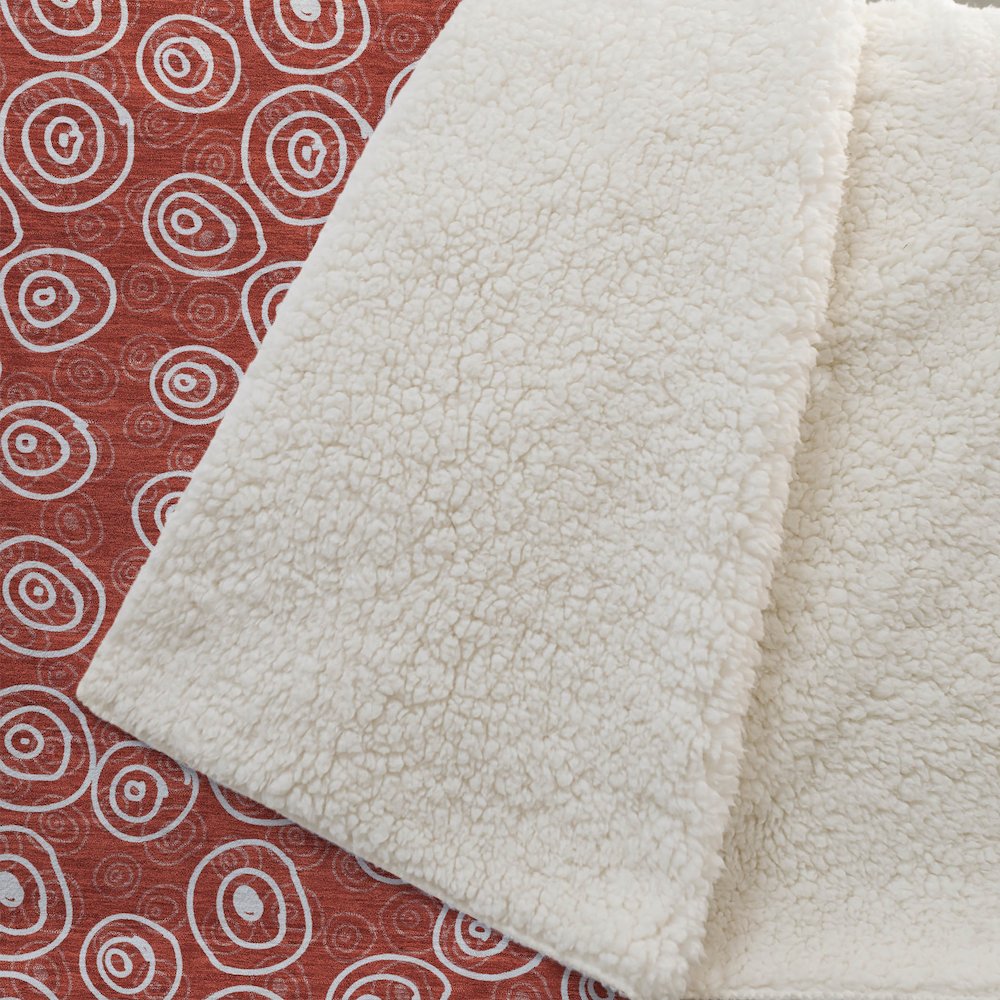 Premium Machine Washable ASB728 Red 50" x 70" Sherpa Throw Blanket. Picture 2