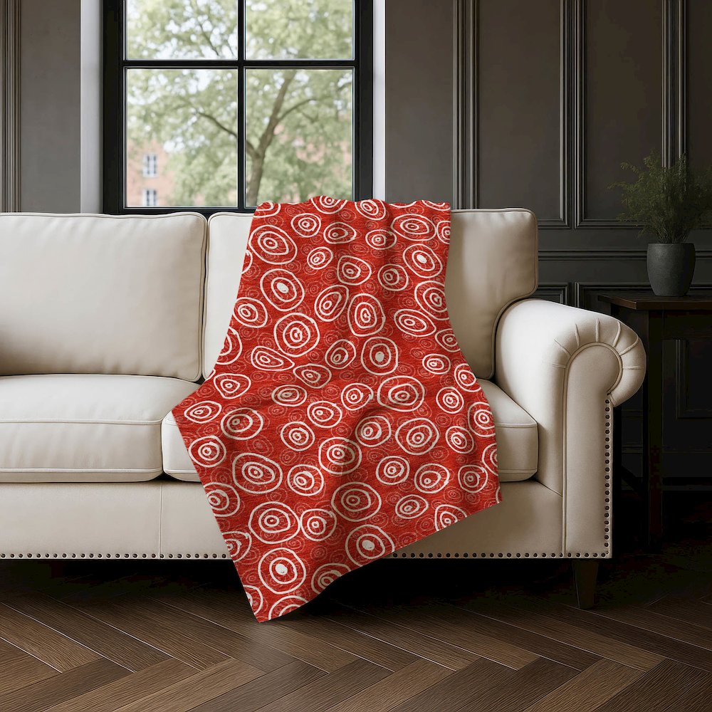 Premium Machine Washable ASB728 Red 50" x 70" Sherpa Throw Blanket. Picture 4