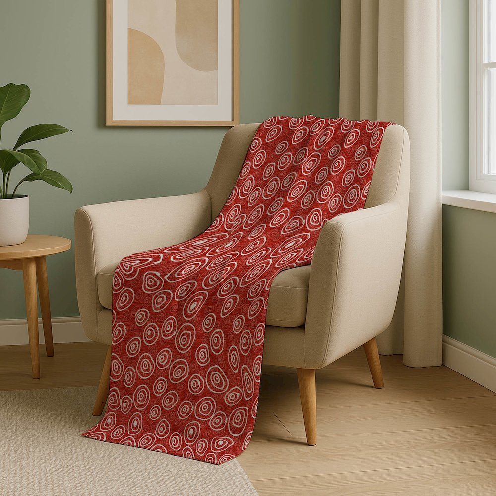 Premium Machine Washable ASB728 Red 50" x 70" Sherpa Throw Blanket. Picture 5