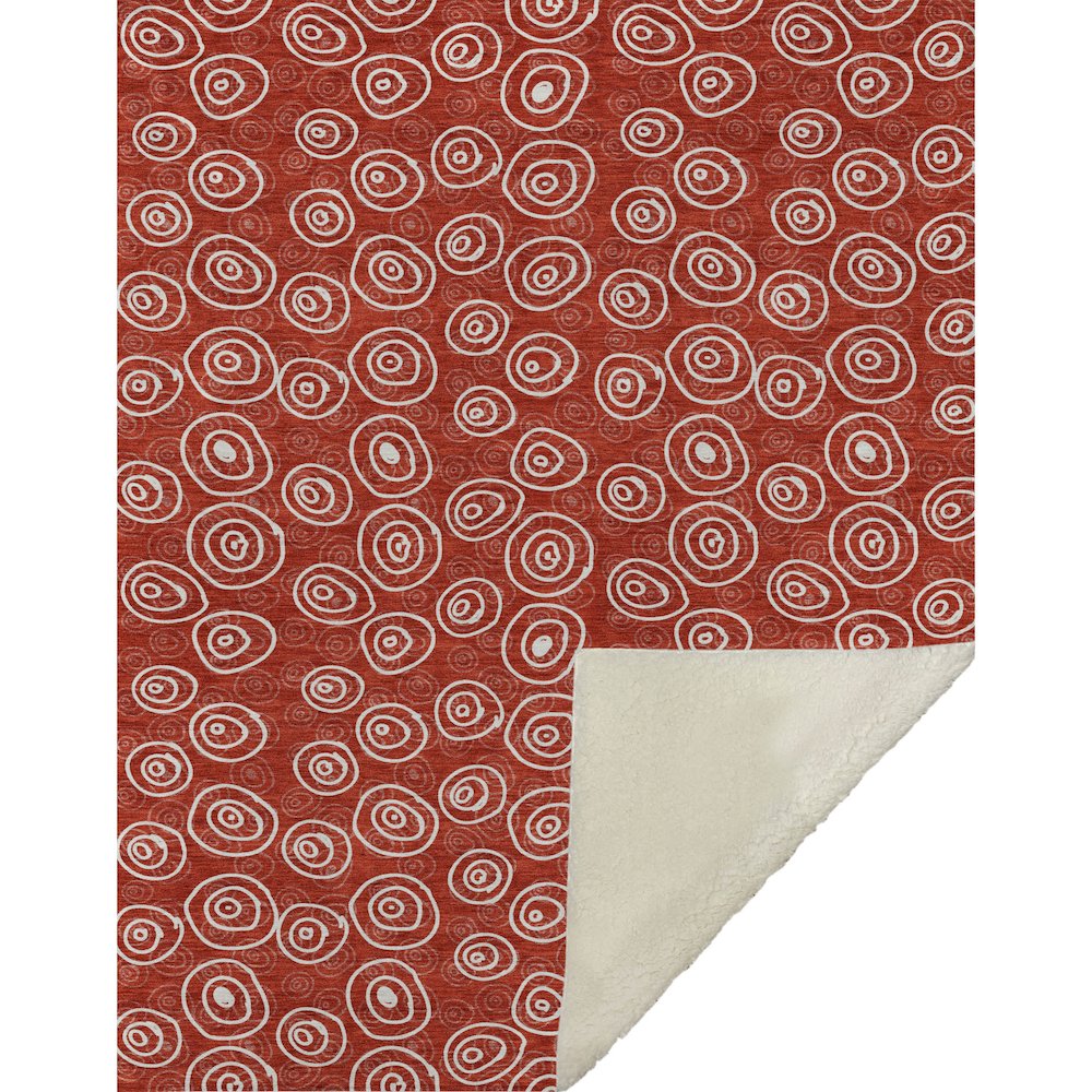 Premium Machine Washable ASB728 Red 50" x 70" Sherpa Throw Blanket. Picture 1