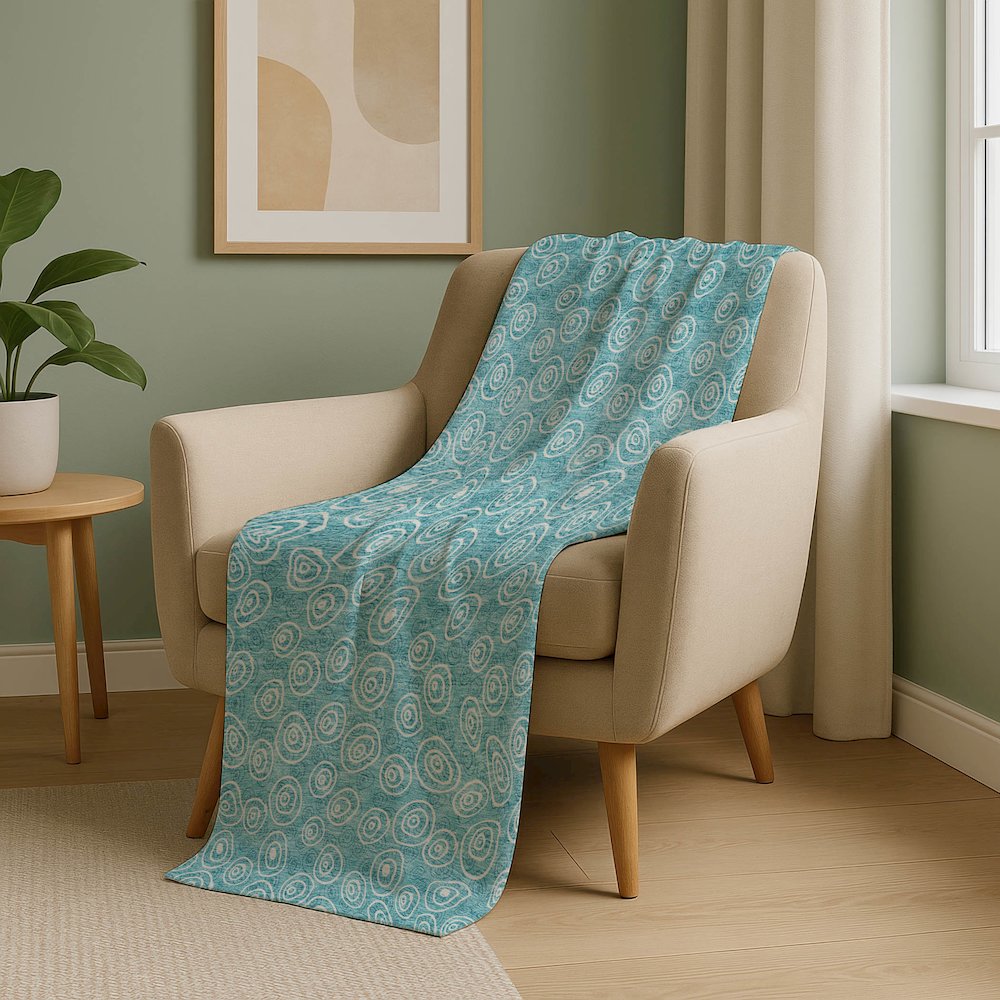 Premium Machine Washable ASB728 Teal 50" x 70" Sherpa Throw Blanket. Picture 5
