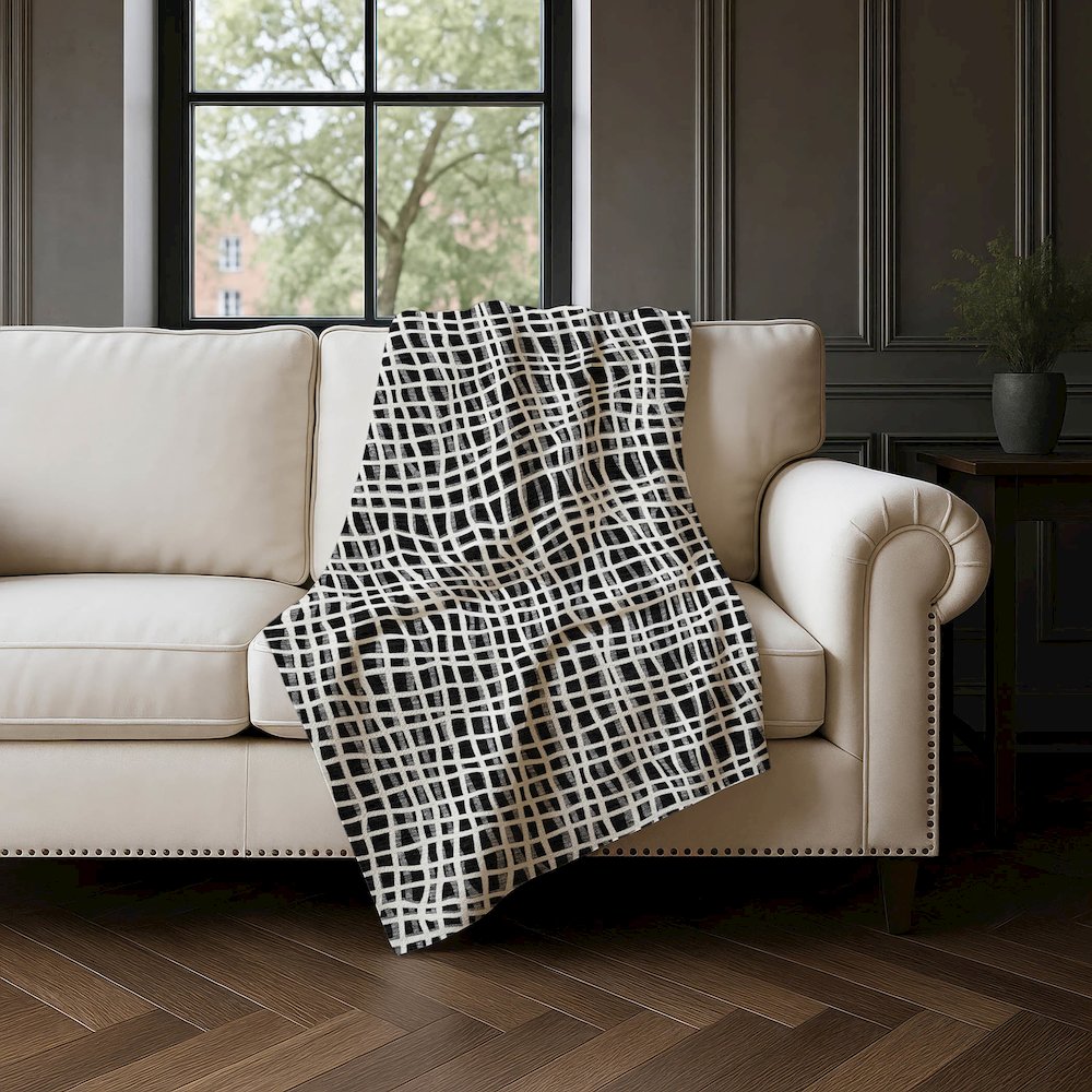 Premium Machine Washable ASB729 Black 50" x 70" Sherpa Throw Blanket. Picture 4