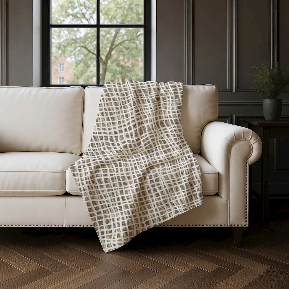 Premium Machine Washable ASB729 Brown 50" x 70" Sherpa Throw Blanket. Picture 4